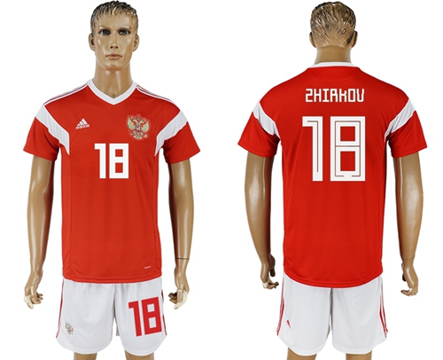 Russia #18 Zhirkov Home Soccer Country Jersey